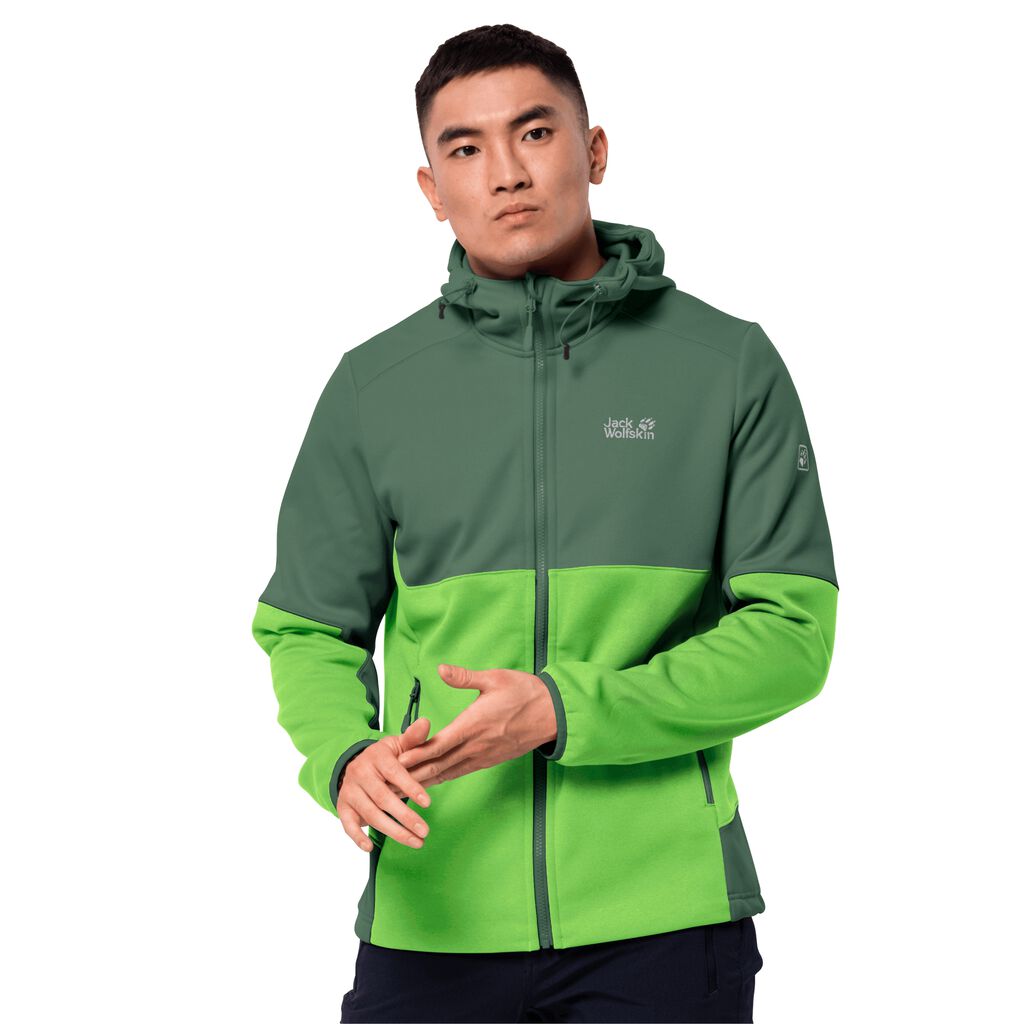 Jack Wolfskin HYDRO HOODED Vestes Homme Vert - XCOVEAR-80